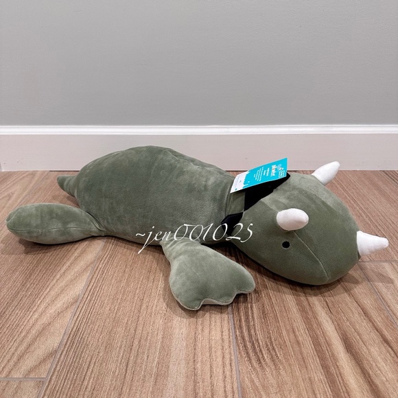 Green Dinosaur Weighted Plush Throw Pillow - Pillowfort - Picture 5 of 9